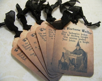 Halloween Tags Witch's Spells and Potions Vintage Style  Spooky Halloween Set of 6