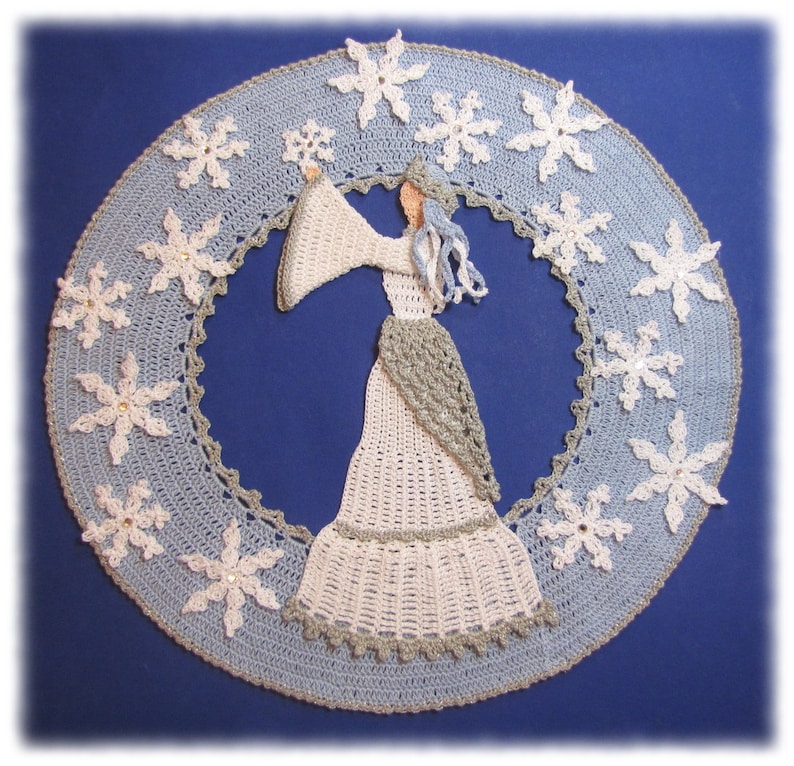 PDf Crochet Pattern Snow Queen Doily image 1