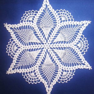 PDf Crochet Pattern Snow Queen Doily image 4