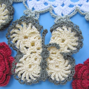 Patrón de crochet PDF Tapete de piña de colibríes y rosas imagen 4