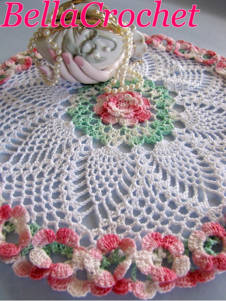 PDF Crochet Pattern Tea Party Doily image 5