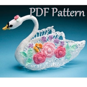 Patron au crochet PDF - Pièce maîtresse de la reine des cygnes