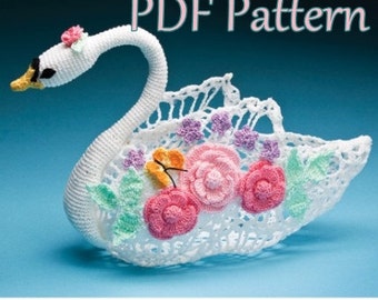 PDF Crochet Pattern- Swan Queen  Centerpiece