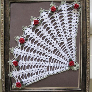 Patrón de crochet PDF Tapete de piña de colibríes y rosas imagen 5