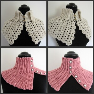 PDF Crochet Pattern Quick and Easy Crocheted Scarflette Pattern Set 6 different designs image 4