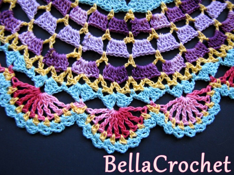 PDF Crochet Pattern: Radiant Rose Mandala Doily image 3