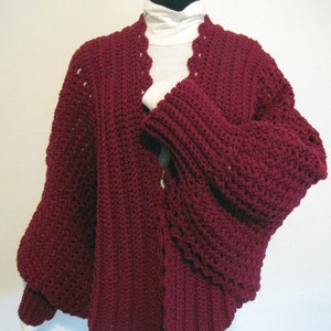 PDF Crochet Pattern -Cozy Cuffed Cape