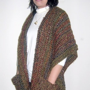 PDF Crochet Pattern Super Simple Shaped Shawl image 1