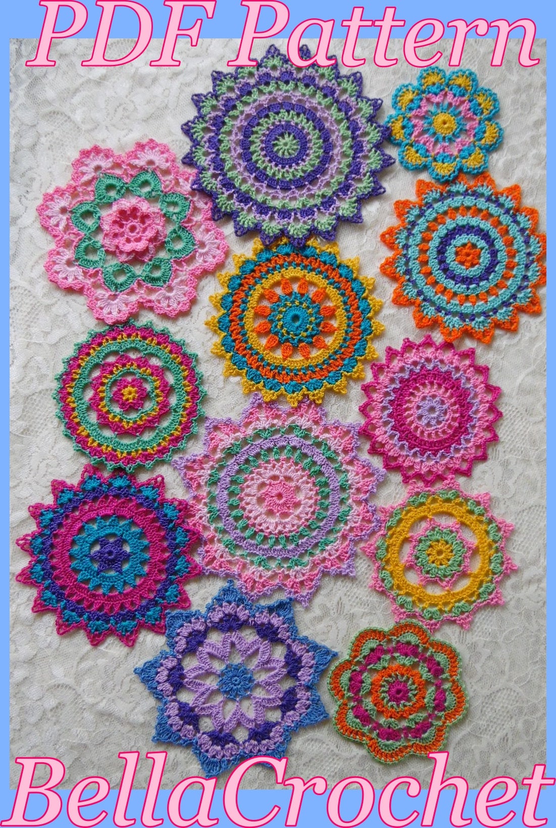 15 Unusual Crochet Patterns for Playful Gifts and Home Decor 4 Crochet Pattern- Mini Mandala Doilies (12 different