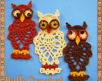 PDF Crochet Pattern: Pineapple Owl Ornament or Bookmark