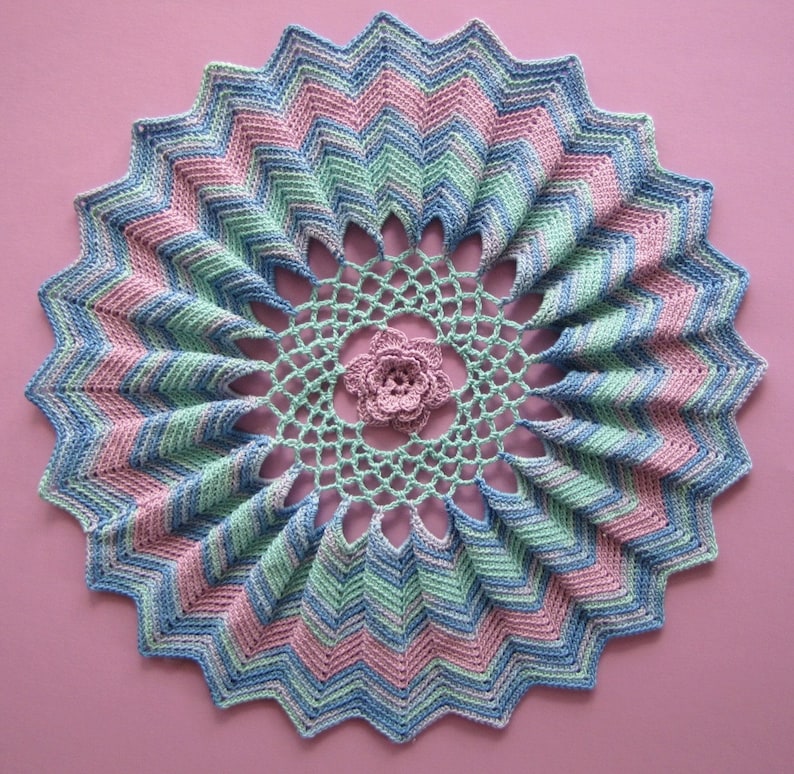 Ruffles Ripple PDF Crochet Pattern- Ripples, Ruffles and Roses Doilies (5 Different ...