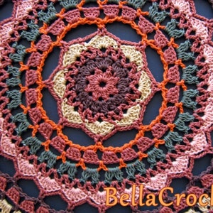 PDF Crochet Pattern: Autumn Spice Mandala Doily image 2