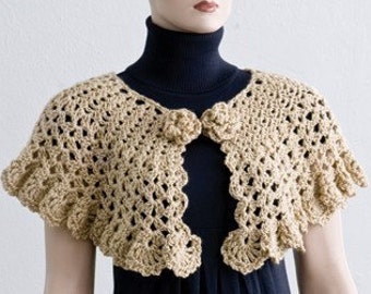 PDF Crochet Pattern- Easy Stitch Crochet Cape and Capelet