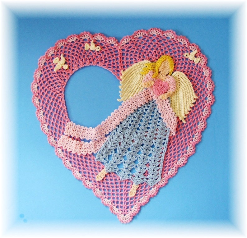 PDF Crochet Pattern Angel of Love Doily image 3