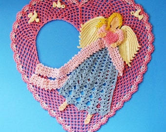 PDF Crochet Pattern- Angel of Love Doily