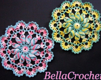 PDF Crochet Pattern: "Pretty Pinwheel Doily"