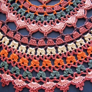 PDF Crochet Pattern: Autumn Spice Mandala Doily image 3