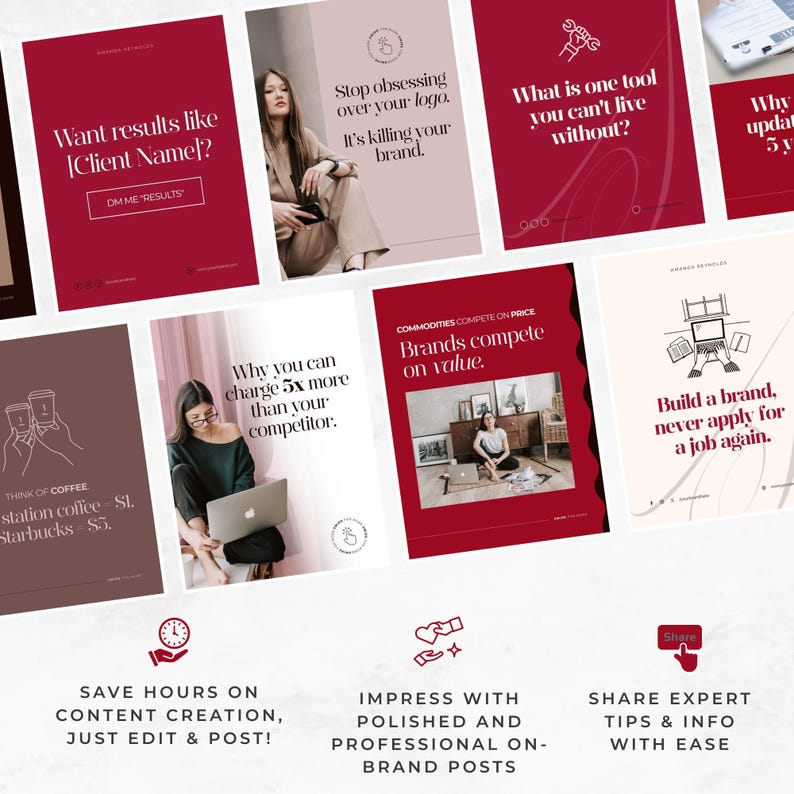Coach Instagram Post Templates | 80+ Canva Editable Social Media ...