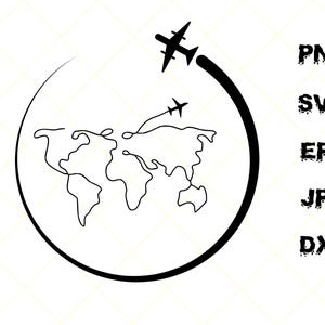 Travel, Mapamundi & World Map SVG, EPS, PNG - Reise, Mapamundi und Weltkarte Clipart Vektor.