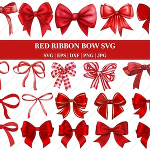 Puede incluir: Un conjunto de 20 lazos de cinta roja en varios estilos y diseños. Los lazos son perfectos para agregar un toque festivo a cualquier proyecto.