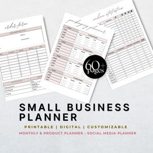 Small Business Planner: 61-Page Canva Template, Business Organizer (Digital Download)