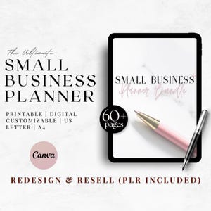 Small Business Planner: 61-Page Canva Template (Digital Download)