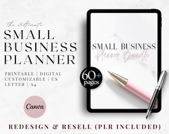 Small Business Planner: 61-Page Canva Template (Digital Download)