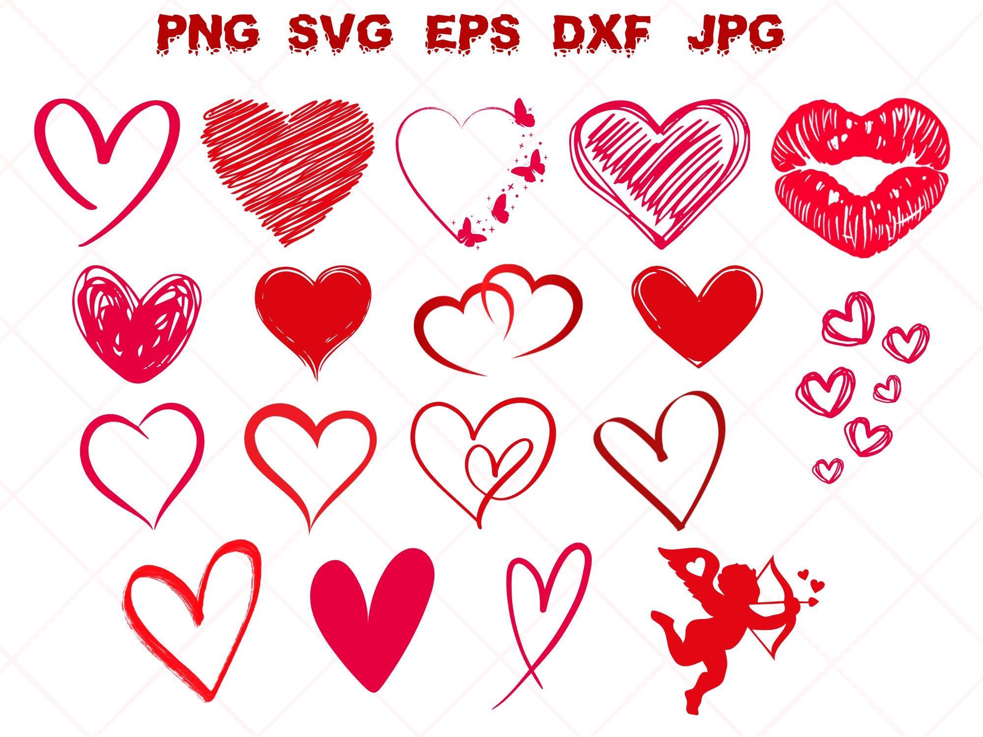 Red Hearts SVG Bundle: Valentine's Day Cut Files (digital File) - Etsy