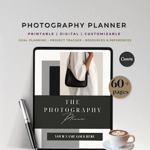 Planificateur d'activités photographiques : guide de session et flux de travail (modèle canva) (téléchargement numérique)