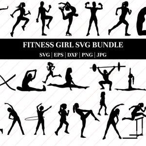 Fitness Woman Svg-Fitness Woman Silhouette-Fitness Woman svg bundle-Fitness Woman Cut File-Fitness Woman Clipart-svg - eps - dxf - png - jpg