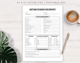 Employee favorites list, Favorite Things Survey, Coworker Questions Printable, All About Me Questionnaire, Team Building, Teacher favorites
