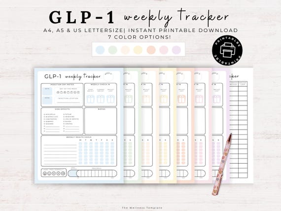 glp 1 weekly injection GLP1 Weight Loss Tracker Printable, Tirzepatide Weekly Journal, GLP1  Injection Tracker, Semaglutide Log, Symptom Tracker, Compound, Mounjaro
