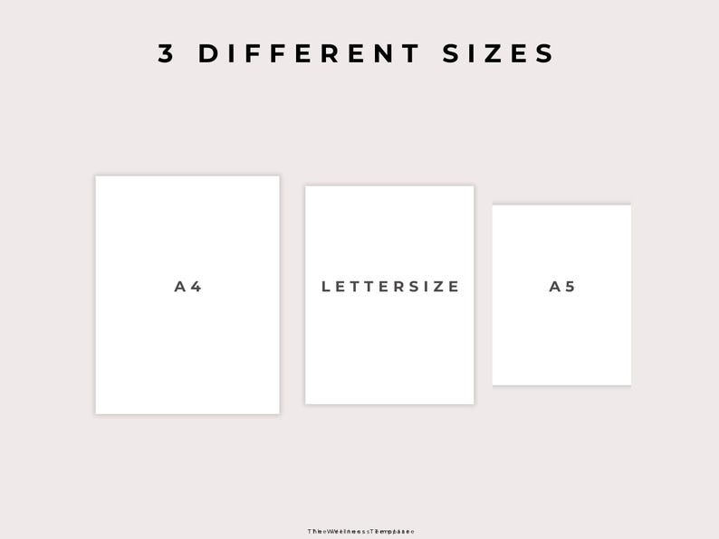 GLP1 weight loss injection tracker printable for tracking weekly injections, weight, goals, and side effects comes in 3 sizes A4, A5 & US letter size. Just print the PDF from home or a print shop & start tracking today.