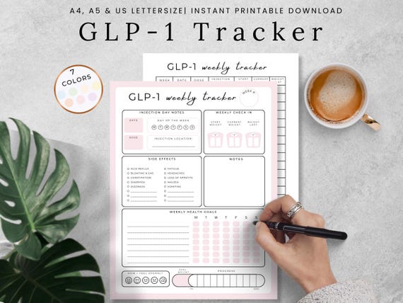 tirzepatide weekly weight loss Tirzepatide Weekly Journal, GLP1 Weight Loss Tracker Printable, GLP1  Injection Tracker, Semaglutide Log, Symptom Tracker, Compound, Mounjaro