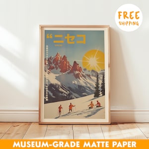 Vintage Niseko Ski Resort Poster - Japanischer Wintersport