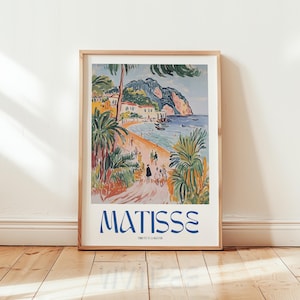 Henri Matisse Coastal Art Print, Colorful Wall Decor, Mediterranean Landscape Poster, Gallery Exhibition Style, Fine Art Gift Modern Homes
