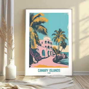 Canary Islands Spain - Tropical Escape Series Retro Art Print