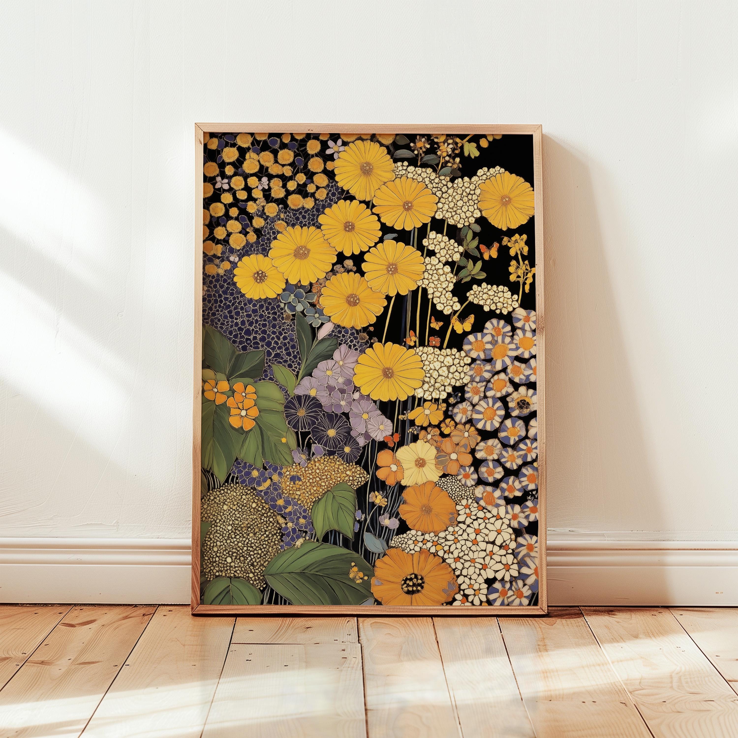 Vintage Botanical Wall Art Print: Flower Illustration Poster on Matte ...