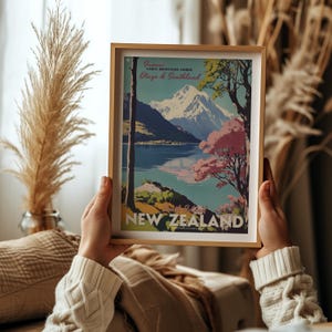 Vintage poster Nieuw-Zeeland, reisposter Otago en Southland afbeelding 5