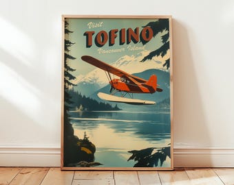 Tofino Vancouver Island Poster: Retro Travel Print