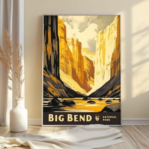 Big Bend National Park Reise Poster - Majestic Canyon Kunstdruck
