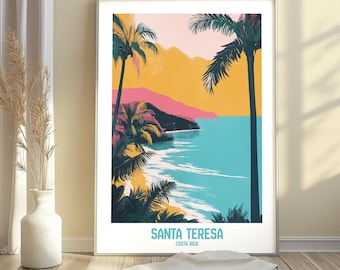 Santa Teresa Costa Rica - Tropical Escape Series Retro Art Print