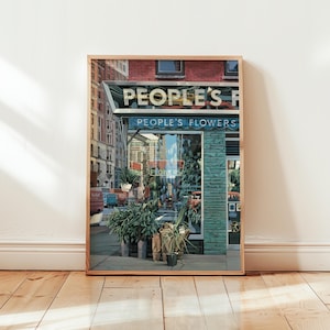 People's Flowers di Richard Estes (1971) riproduzione museale - riproduzione ad altissima risoluzione - fotorealismo - Massima qualità disponibile