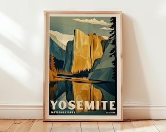 Yosemite National Park Travel Poster - El Capitan Art Print