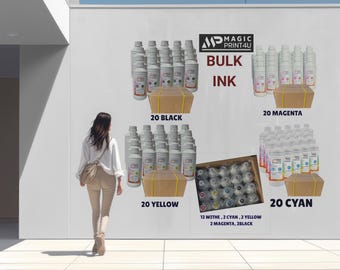 DTF Bulk Ink Refill Set: Black, Cyan, Magenta, Yellow