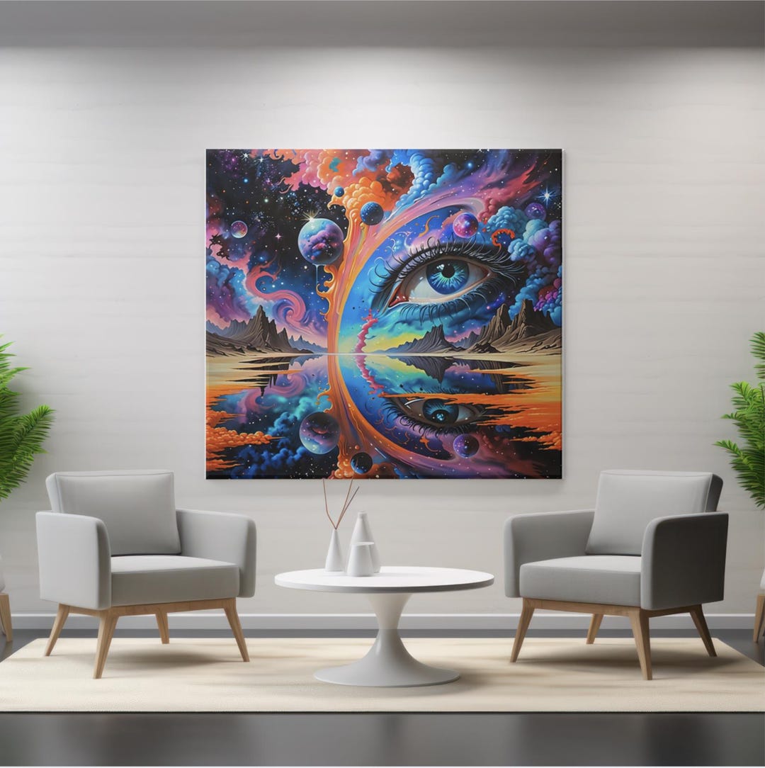 Cosmic Eye Art Print: Surreal Galaxy, Psychedelic Visionary Decor - Etsy