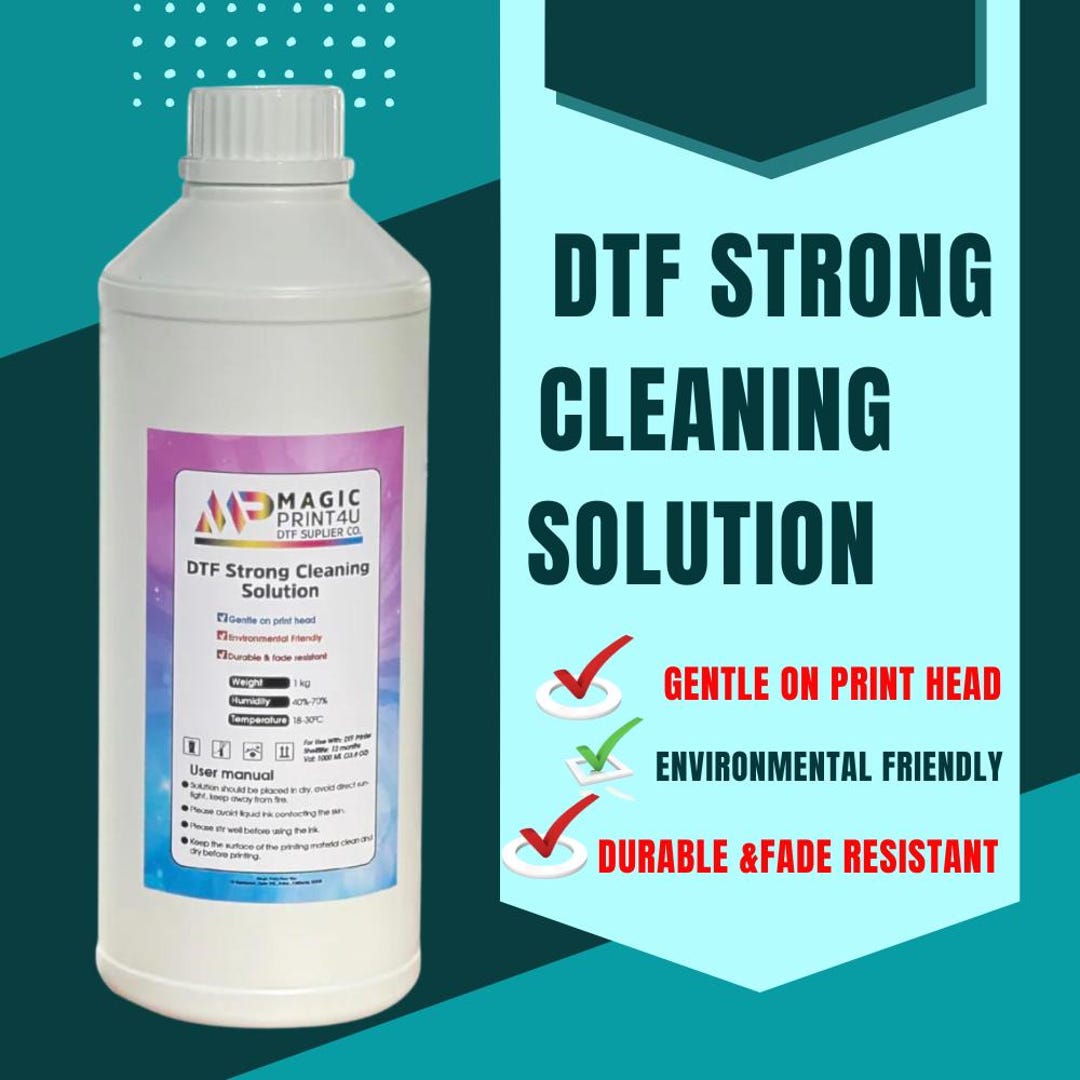 DTF Strong Cleaning Solution 1000ml Printhead Cleaner for DTF Printers ...