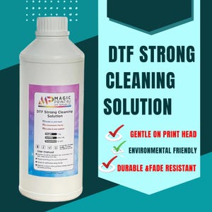 Solution nettoyante puissante DTF pour têtes d'impression, 1000 ml pour imprimantes DTF, élimine les résidus d'encre