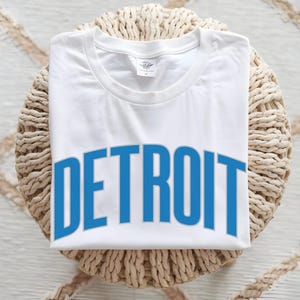 Detroit Short Sleeve T-Shirt, Unisex Graphic Tee, Soft Cotton Football Shirt, Vintage Style Detroit Tee, Casual Streetwear, Gift for Fans