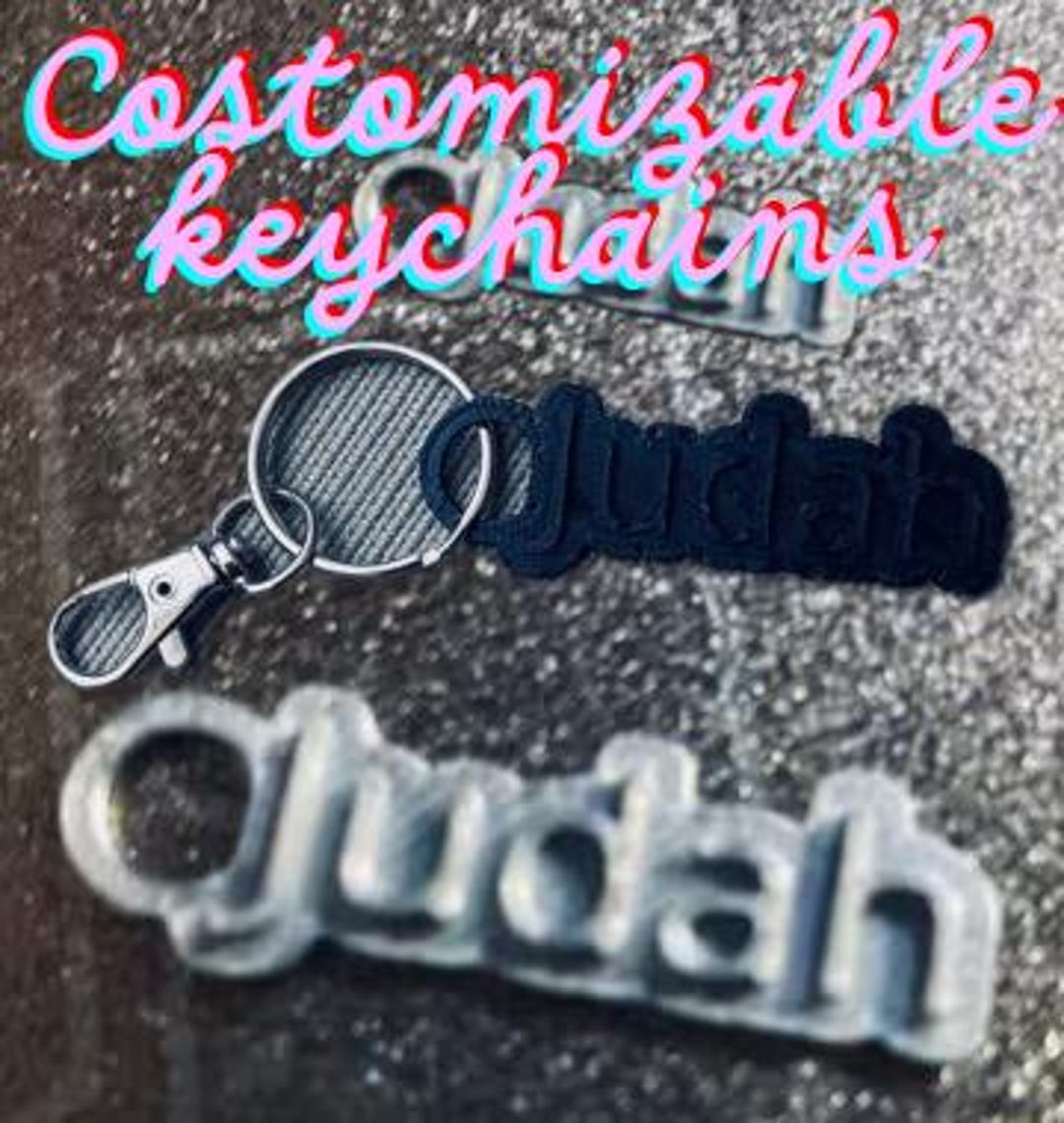 Customizable/personalized Nametag Keychain With Metal Link - Etsy